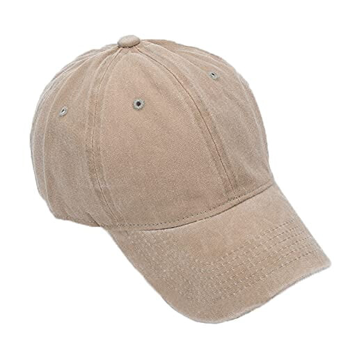 Vintage washed distressed twill baseball cap adjustable 2