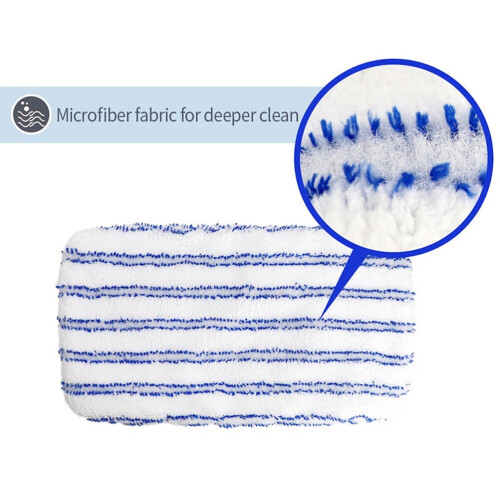 Microfiber Steam Mop Cloth Pad Washable Blue White Stripe 1