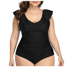 Women's Plus Size One-Piece Swimdress with Tummy Control