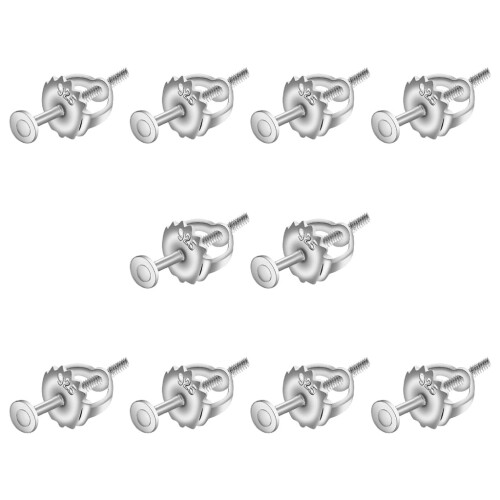 Secure Screw-On Earring Backs Set of 10