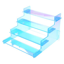 Clear plastic display risers stand 4-pack