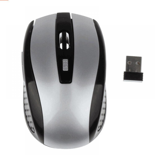 2.4G Wireless Mouse Ergonomic Silver 1pc