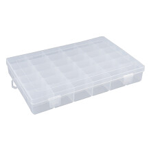 Plastic Jewelry Organizer Box 36-Grid with Adjustable
