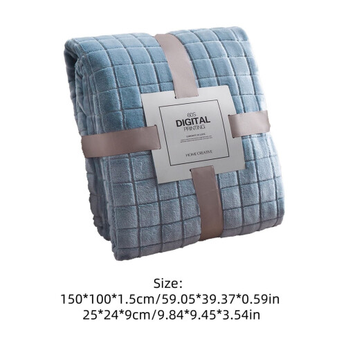 Κουβέρτα Fleece Καρό Μονόχρωμη 150cm x 100cm 2