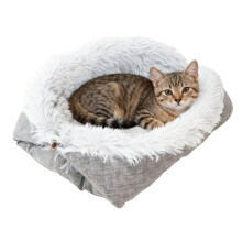 Cat Nest Bed Self-Warming Washable Soft Dog Supplies Cat Bed House for Indoor Outdoor Winter Travel Car Camping Desk Window Chair Couch Room charming