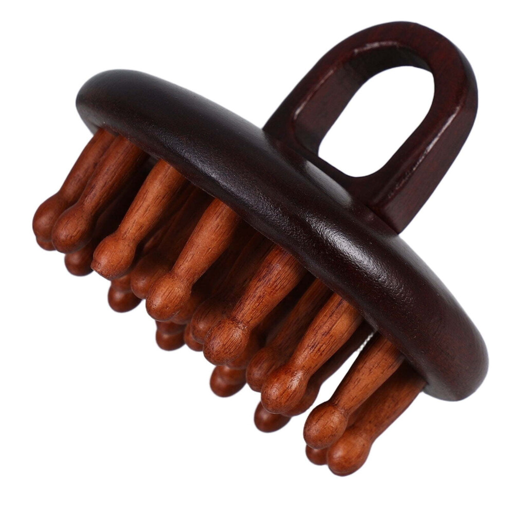 Wooden Scalp Massager Comb Wide Tooth for Dandruff Removal