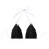 String Bikini Top for Women Solid Black S 1