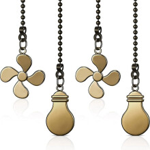 Brass Retro Ceiling Fan Pull Chain Set