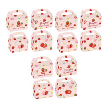 Strawberry party favor boxes 12 pcs 6.3x3.74x3.74 inch