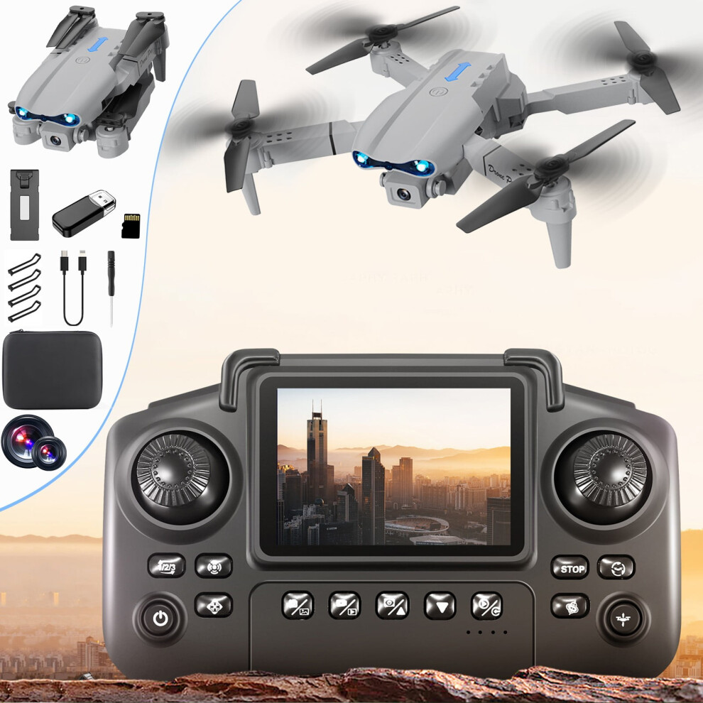 Dual-Camera Rc Drone With Display And Obstacle Avoidance 900223301956
