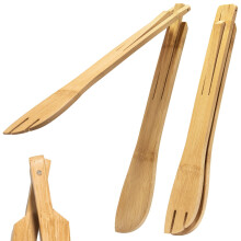 Bamboo Salad Tongs Wooden Cooking Tongs Set of 2