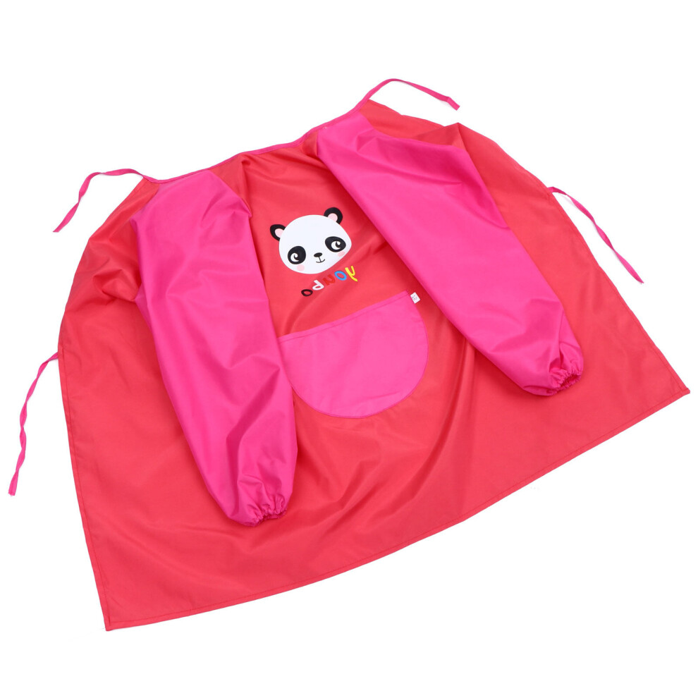 Pretyzoom Red Waterproof Baby Bibs for Mealtime 1 Set