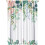Floral Leaves Curtains Pink Watercolor Nature Pattern 1