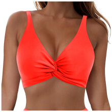 Top de bikini de una pieza con aros y relleno para mujer.