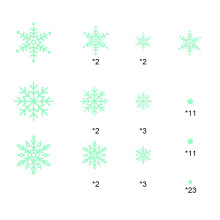 Glow-in-the-Dark Kerst Sneeuwvlokken Muursticker 12 stuks