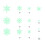 Autocollant mural flocon de neige phosphorescent de Noël (12 pièces) 1