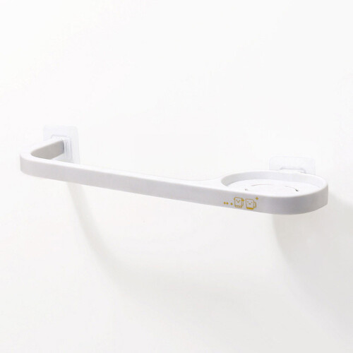 Plastic Wall-Mounted Towel Bar Rack Single 1