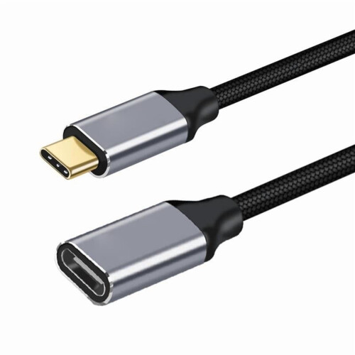 Cabo extensor USB-C 3.1 Gen2 de 25 cm ou 50 cm, 100 W
