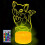 Veilleuse chat 3D, 16 couleurs changeantes, alimentation USB 1
