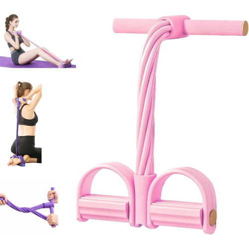Pedal Resistance Trainer with 8 Rubber Tubes