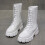 Women's Round Toe Lace-up Platform Boots 38 4