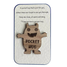 Wooden Animal Hug Gift Solid Wood Mother's Day Compact