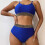 Women's Chain Decor Bikini Set Blue XL 1