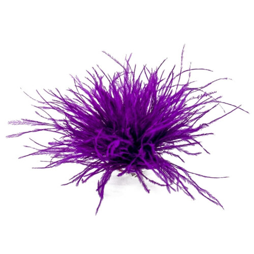 Ostrich Feather Corsage Pin Lapel Accessory 1 piece
