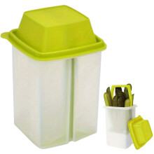 Tarro de fermentación con colador, color verde, 1,5 L