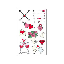 Valentine's Day Temporary Tattoos Waterproof Heart Arrow
