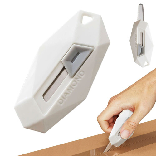 Magnetic Box Opener White Mini Retractable Utility Tool 1