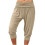 Women's Khaki Harem Capri Pants High Waisted Soft Stretch 1