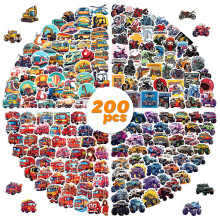 Transportation Vehicles Stickers Cartoon Cars Trucks