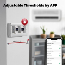 Tuya WiFi Circuit Breaker 80A-Alarm Threshold Set Electricity Monitor V0 Fireproof Retardant APP Control