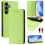 TCL30 Handyhülle aus Leder, Brieftasche, Grasgrün 2