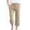 Calça jeans feminina reta de cintura média, cáqui, tamanho XL (18), comprimento da perna: 29 polegadas. 1