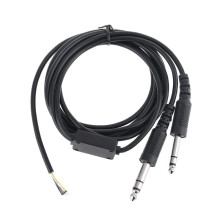 Aviation Headset Line Cord Dual-Plug Cable Repair Kit