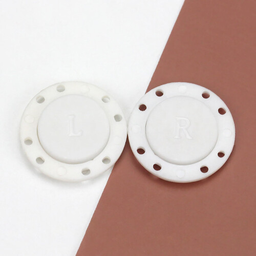 Magnetic Clothing Buttons Round Concealed Snap 5 Pcs