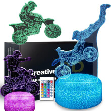 Solas Oíche Mealltach YSITIANNA3D Lampa Motocross 16 Dhath
