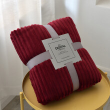 Wine Red Sleeping Blanket 100x70cm Soft Plush Lightweight