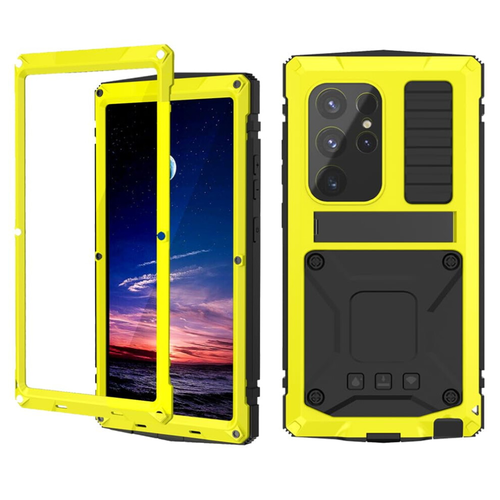 Metal Armor Case For Samsung S24 Ultra Rugged Black 962125107562