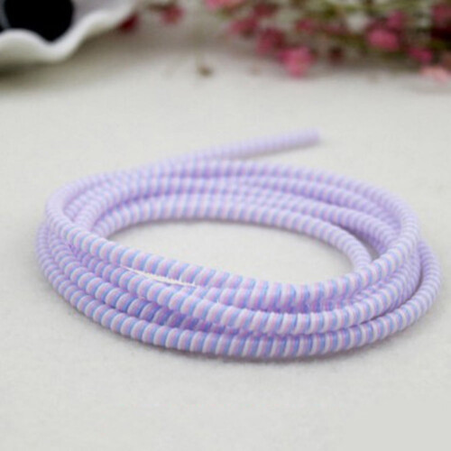 Spiral USB Charging Cable Protector 1.4M Fluorescent Yellow 2