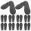 Disposable Home Slippers Non-Slip Sole Grey 20 Pcs 1