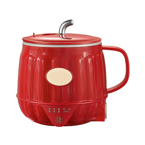Electric Heated Milk Cup Portable 600ml Red