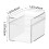 Transparent Square Plastic Box with Lid 12 pcs 3