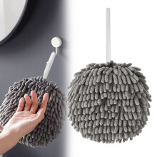 White and Gray Hand Towels Bathroom Set 2pcs