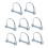 Trailer Coupler Lock Pin Set Silver 8 Pcs 4