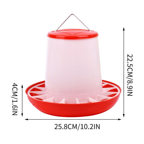 Chicken Feeder with Handle 10.2x8.9 Inch Durable Outdoor 1