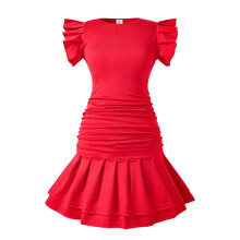 Vestido ajustado de mujer, tipo lápiz, sin mangas, fruncido, mini