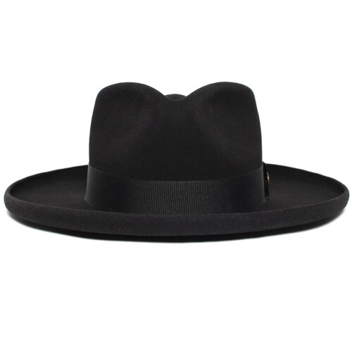 Ullflosshatt Vintage Fedora Bred Brem for Menn